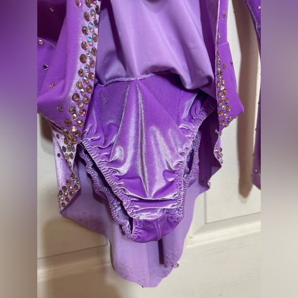 Costume dancing skating competition show dress full of rhinestones NWOT - Picture 5 of 9